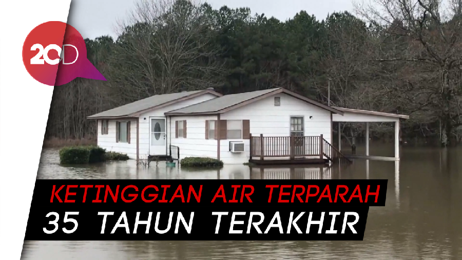 Ratusan Rumah di Amerika Serikat Terendam
