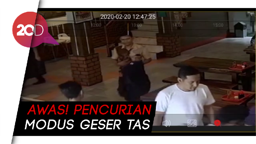 Terekam CCTV Aksi Pencurian Modus Geser Tas di Jaktim