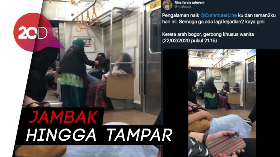 Video Emak-emak Ngamuk di KRL