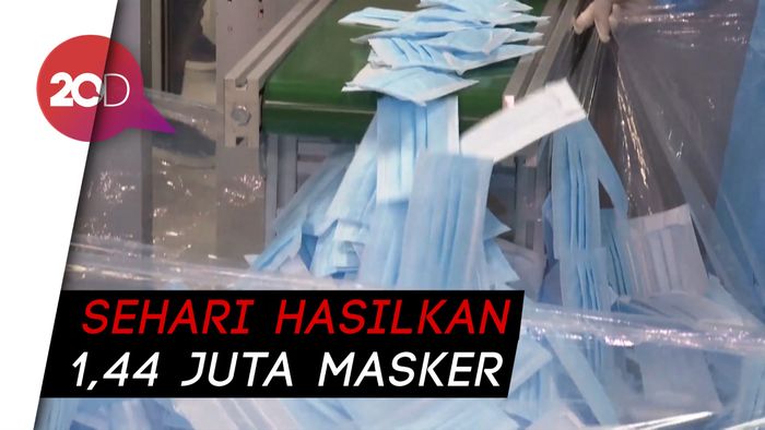 Canggih! Pabrik di China Produksi 1.000 Masker Dalam 1 Menit