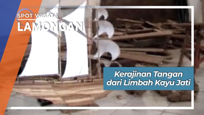 Kerajinan Miniatur dari Limbah Kayu Jati Lamongan