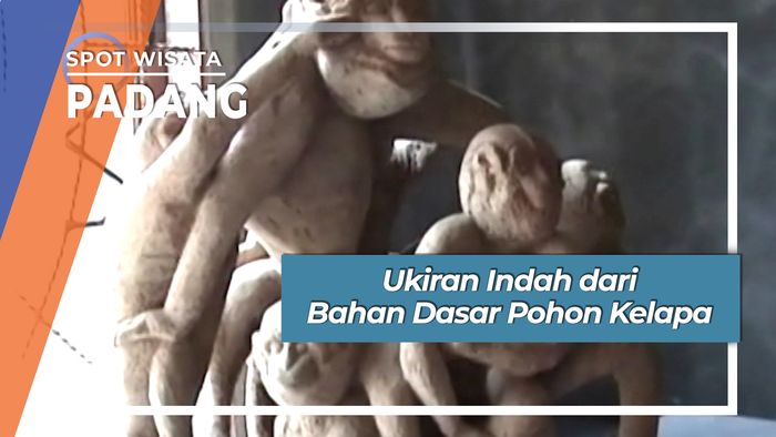 Ukiran Indah dari Bahan Pohon Kelapa Kota Padang Sumatera Barat