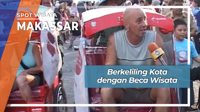 Berkeliling Kota dengan Becak Wisata Makassar