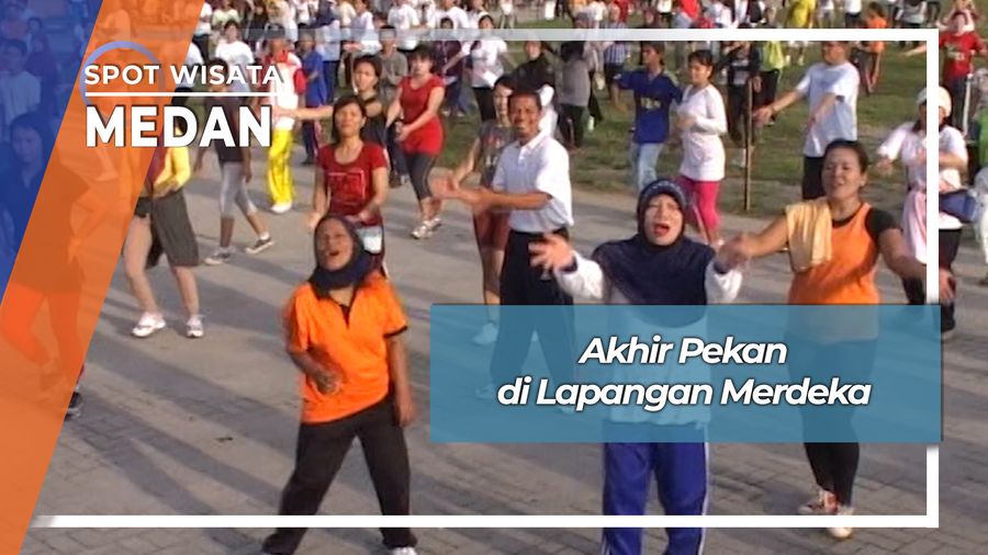 Serunya Olah Raga di Lapangan Merdeka Medan