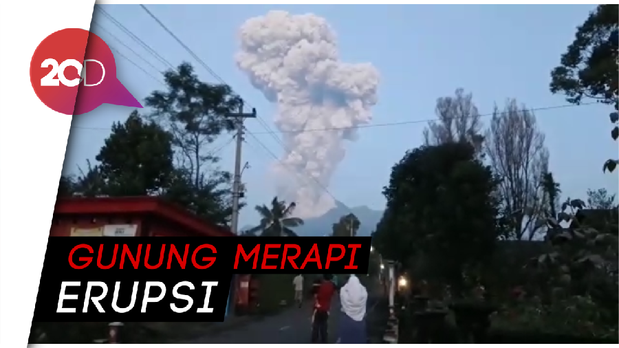 Gunung Merapi Muntah, Abu dan Pasir Hujani Lereng Boyolali