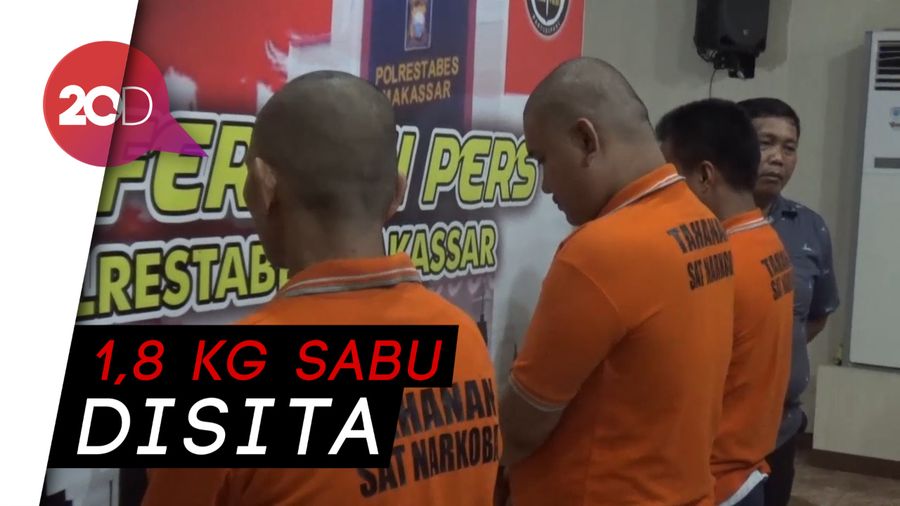 Polisi Tangkap Tiga Kurir Sabu Sindikat Internasional di Makassar