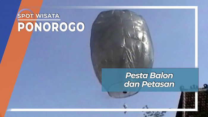 Meriahnya Pesta Balon Raksasa dan Petasan Gelanglor Ponorogo