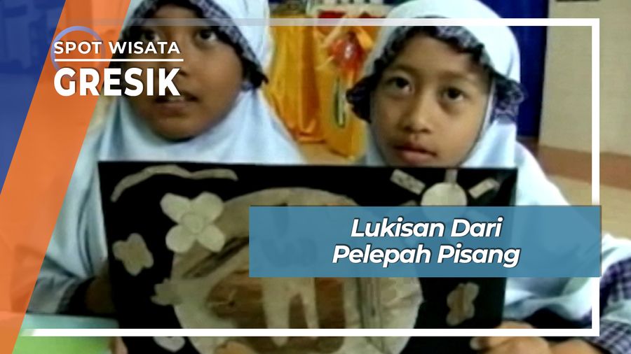 Cantiknya Lukisan Pelepah Pisang Gresik