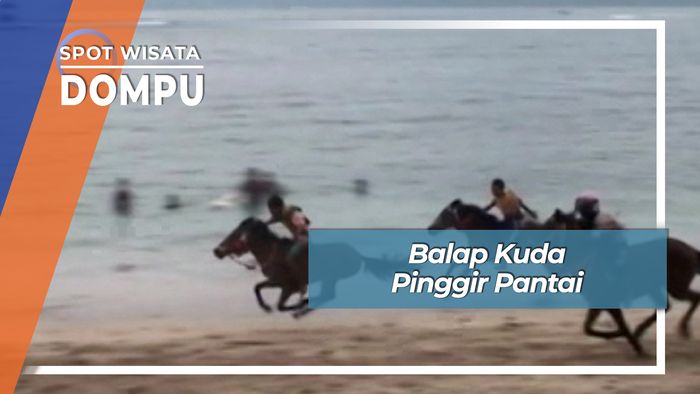 Serunya Lomba Pacu Kuda Pesisir Pantai Lakey Dompu