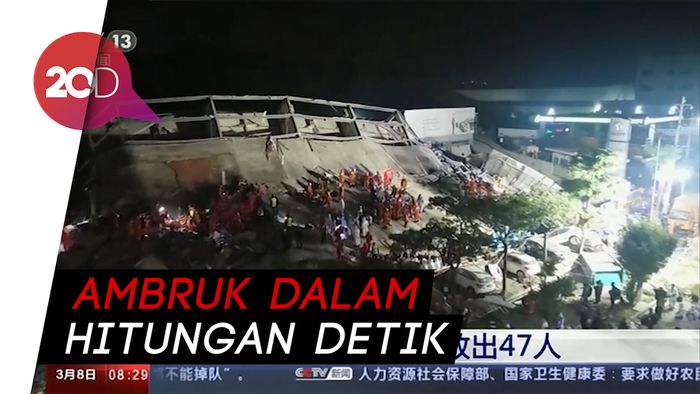 Evakuasi Pasien di Hotel Tempat Karantina Virus Corona yang Ambruk