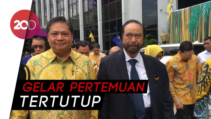 Airlangga Sambut Surya Paloh di DPP Golkar: Selamat Kembali ke Rumah