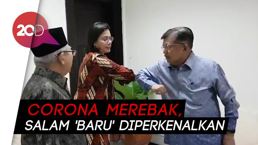 Lihatlah! Tak Hanya Namaste, JK-Sri Mulyani juga Kenalkan Salam Siku