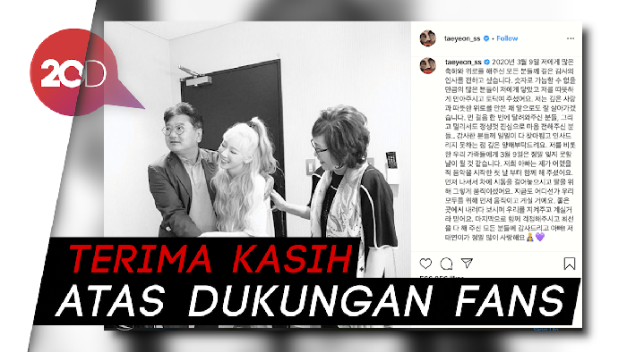 Taeyeon: 9 Maret Akan Jadi Hari yang Tak Akan Aku Lupakan