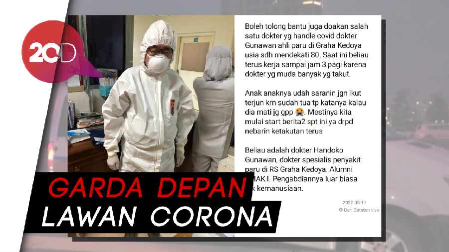 Apresiasi dan Doa Mengalir untuk Dokter Handoko Gunawan