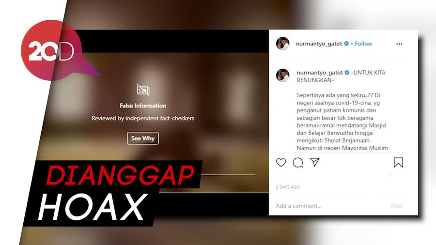 Unggahan Gatot Nurmantyo soal Makmurkan Masjid Disensor Instagram