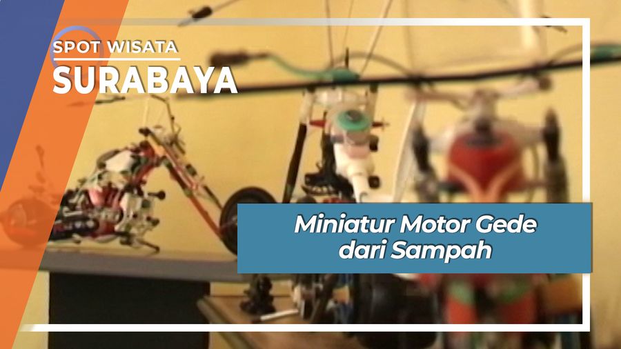 Miniatur Motor Gede Berbahan Limbah Kedung Baruk Surabaya