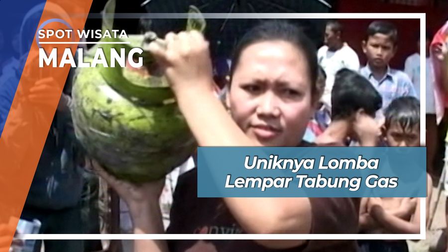 Uniknya Lomba Lempar Tabung Gas, Malang