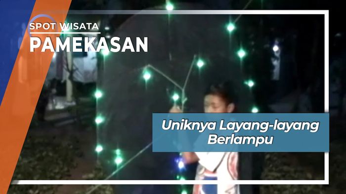 Unik Layang-layang Malam Berlampu Pamekasan