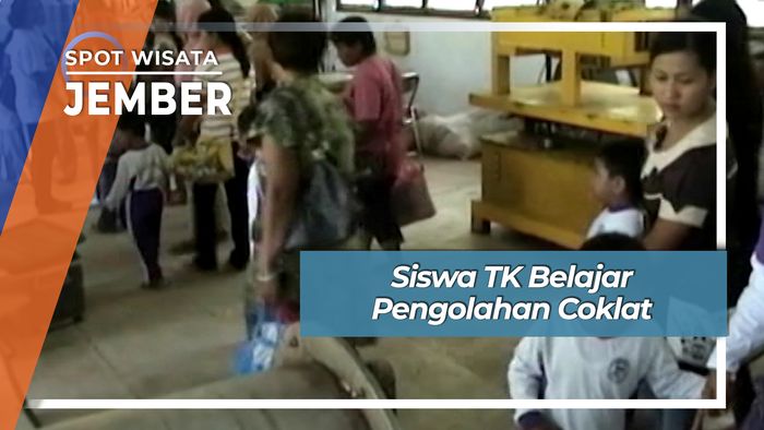 Siswa TK Belajar Pengolahan Coklat, Jember