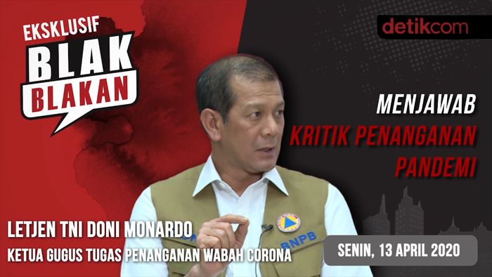 Sebentar Lagi, Letjen Doni Monardo Jawab Kritik Soal Corona
