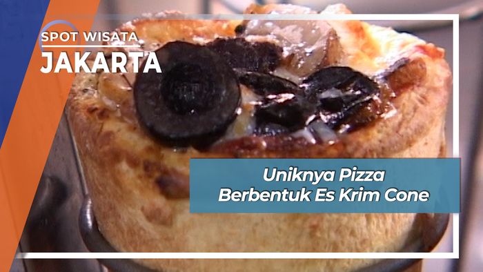 Uniknya Pizza Berbentuk Es Krim Cone, Jakarta
