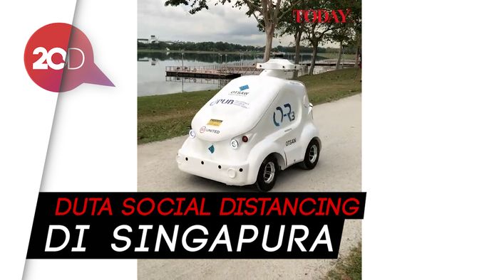 Ada Robot Awasi Warga yang Masih Berkerumun saat Pandemi