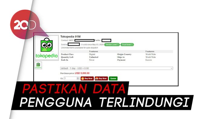Tokopedia Jawab Soal Kebocoran 15 Juta Data Pengguna