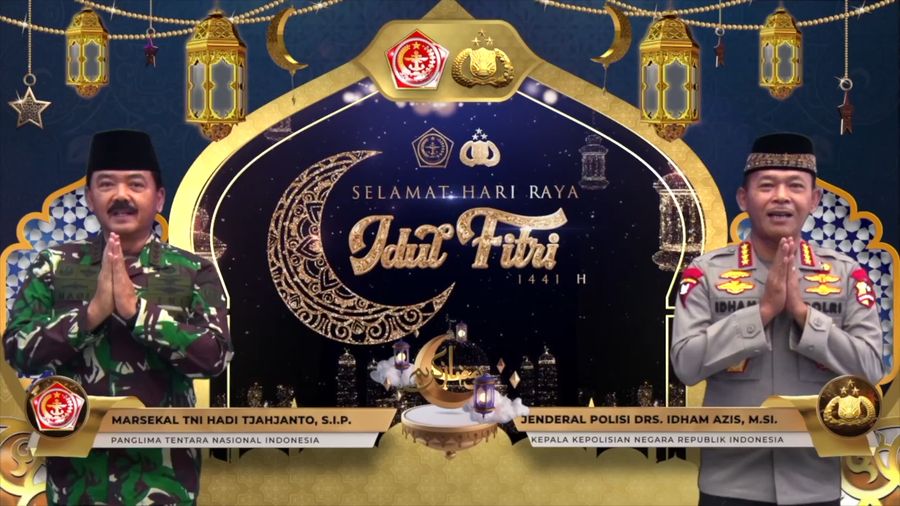 Polri dan TNI Mengucapkan Selamat Hari Raya Idul Fitri 1441 H