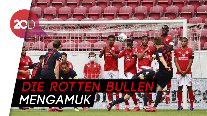 Timo Werner Hat-trick, RB Leipzig Bantai Mainz 5-0