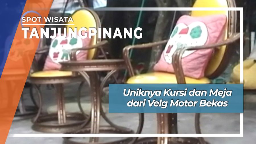 Uniknya Kursi dan Meja dari Velg Motor Bekas, Tanjungpinang
