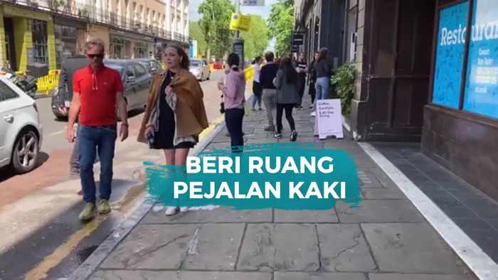 Cara London Dukung Social Distancing: Perlebar Trotoar