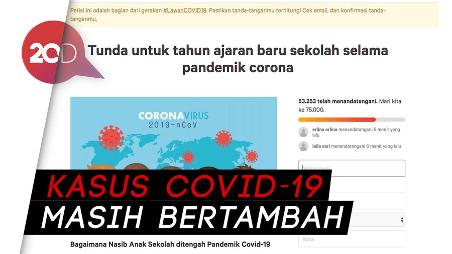 Beredar Petisi Online Desak Pemerintah Tunda Masuk Sekolah
