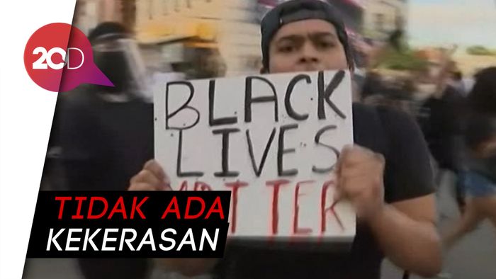 Protes Kematian George Floyd di Boston Berjalan Damai