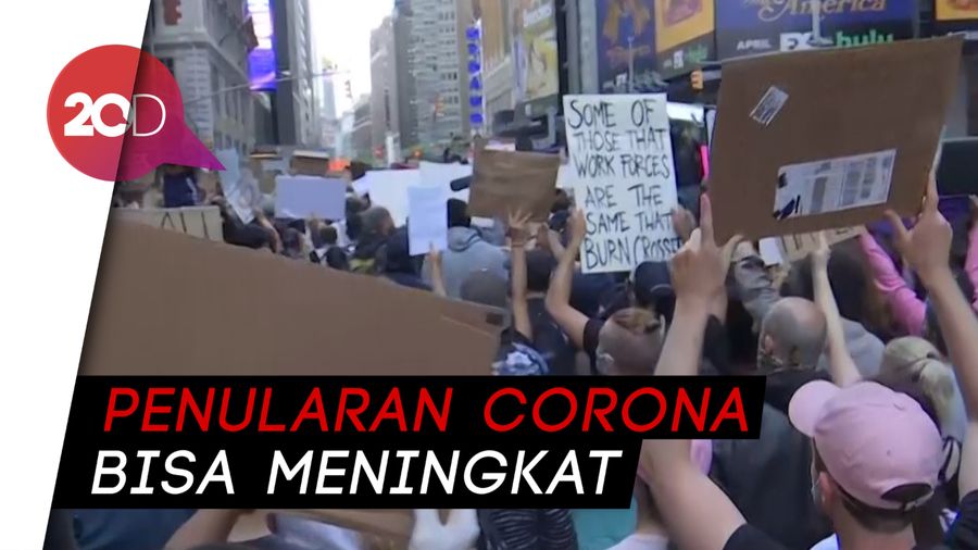Demo George Floyd di New York Dihantui Virus Corona