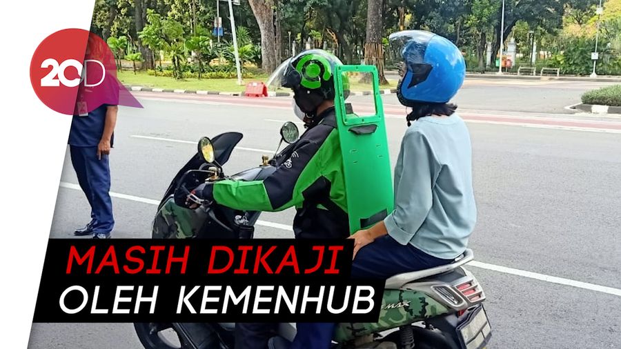 Begini Usulan Bentuk Sekat Partisi Naik Ojek Online Saat New Normal!