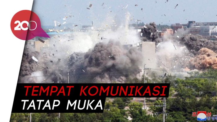 Simbol Politik Korut-Korsel Kini Rata dengan Tanah  