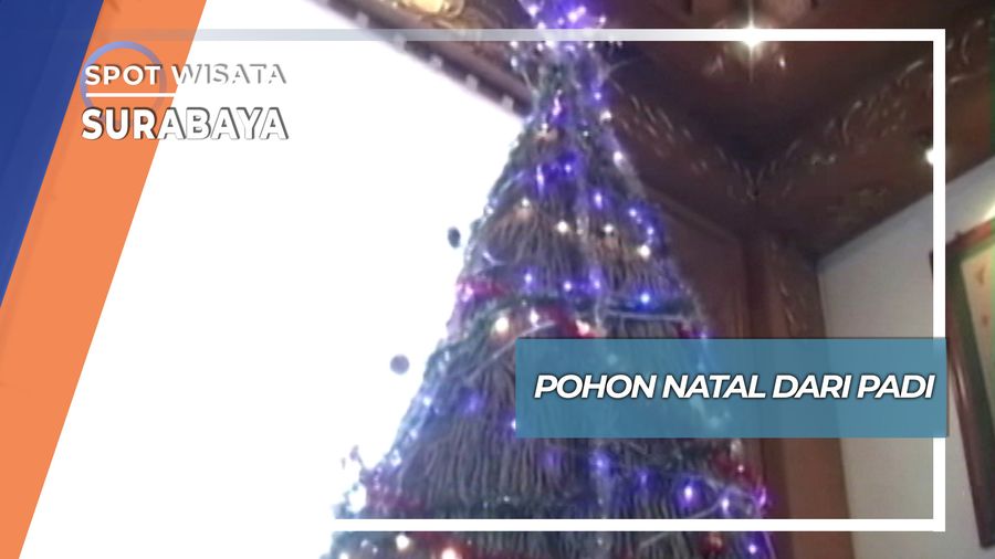 Pohon Natal dari Padi, Surabaya