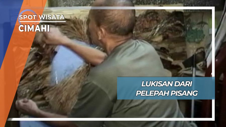 Unik Langka Lukisan Pelepah Pisang Cimahi