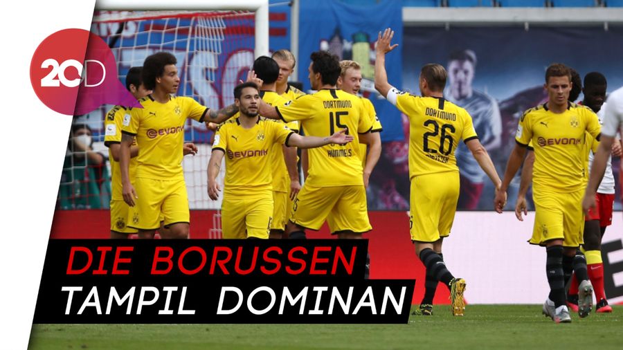 Haaland 2 Gol, Dortmund Tumbangkan RB Leipzig