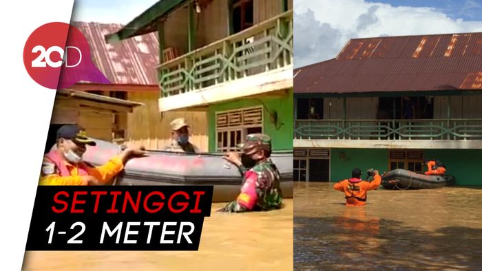 Banjir di Konawe Utara Kian Parah, Tim SAR Evakuasi Warga