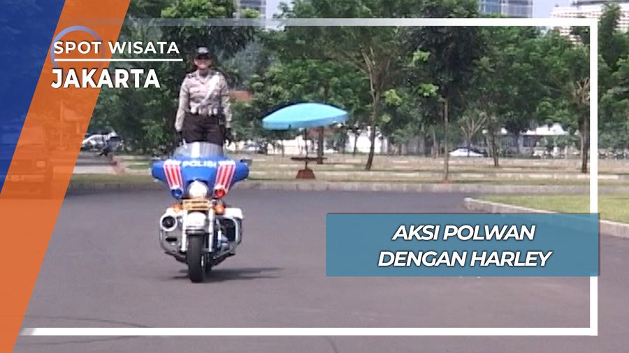 Aksi Polwan dengan Harley, Jakarta