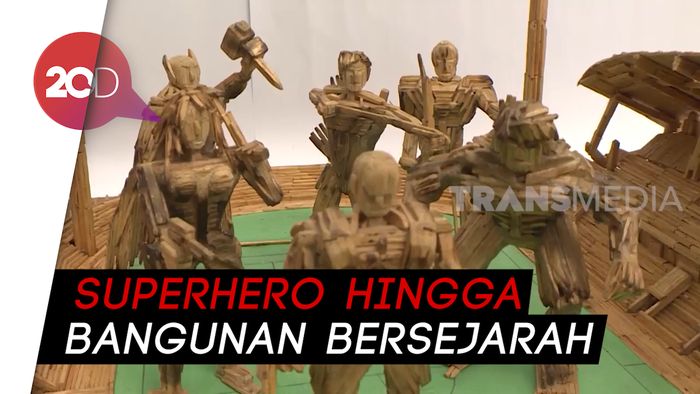 Keren! Miniatur dan Action Figure Ini Dibuat dari Korek Api