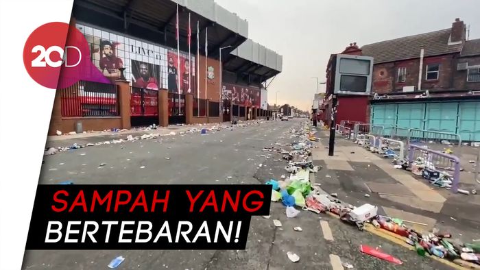 Fans Liverpool Nyampah di Anfield Saat Rayakan Juara