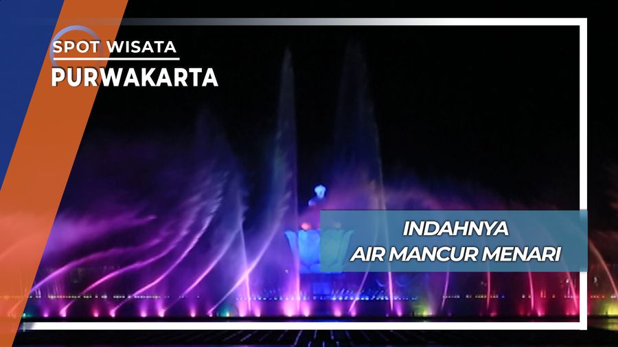 Aksi Indah Air Mancur Menari Taman Sri Baduga Purwakarta