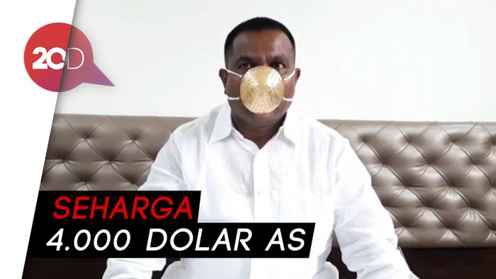 Borjuis di India Kenakan Masker Emas Tangkal Corona