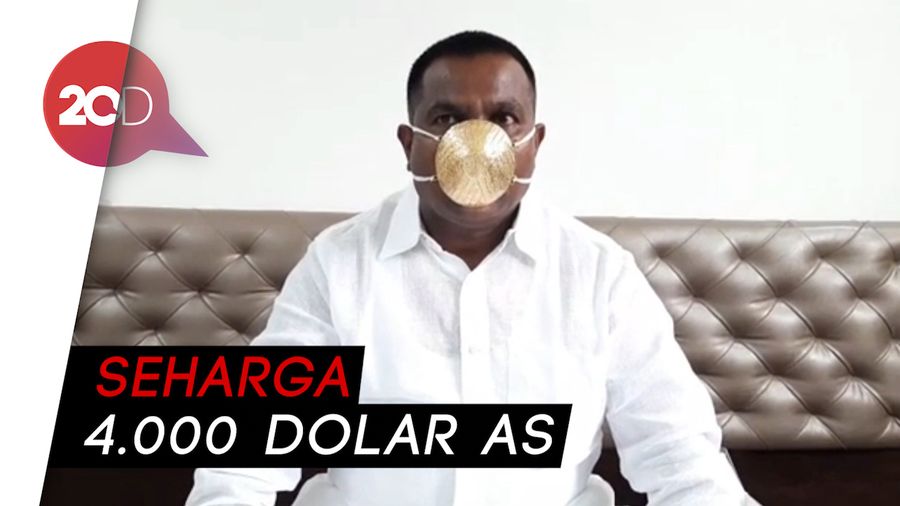 Borjuis di India Kenakan Masker Emas Tangkal Corona