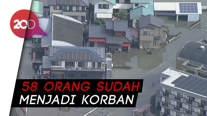Melihat dari Udara Banjir di Jepang yang Menelan Korban