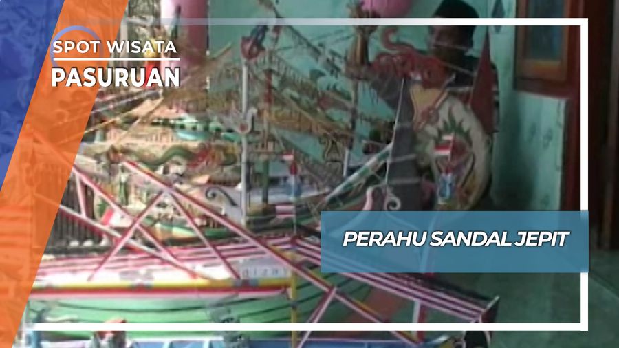 Miniatur Perahu Limbah Sandal Jepit Pasuruan