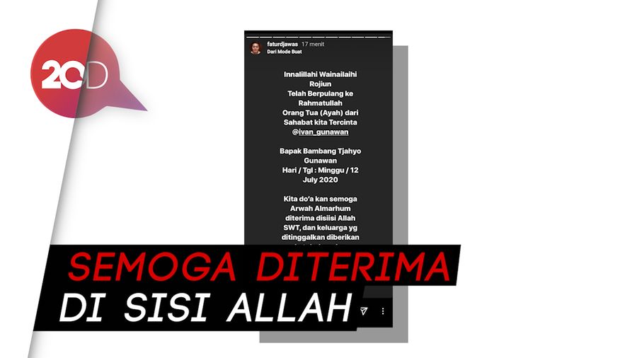 Ayah Ivan Gunawan Meninggal Dunia