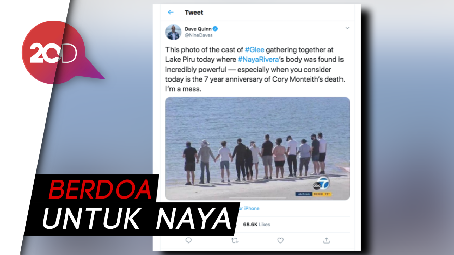 Potret Para Pemeran Glee Bergandeng Tangan untuk Naya Rivera
